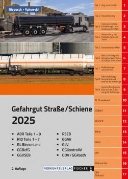 Gefahrgut Straße/Schiene 2025 - 2. Auflage - mit ADR/RID und Gefahrgutvorschriftensammlung
